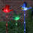Exhart Solar WindyWing Garden Stake Set of Cardinal, Hummingbird and Blue Bird with Colored LED Lights, 4x27"