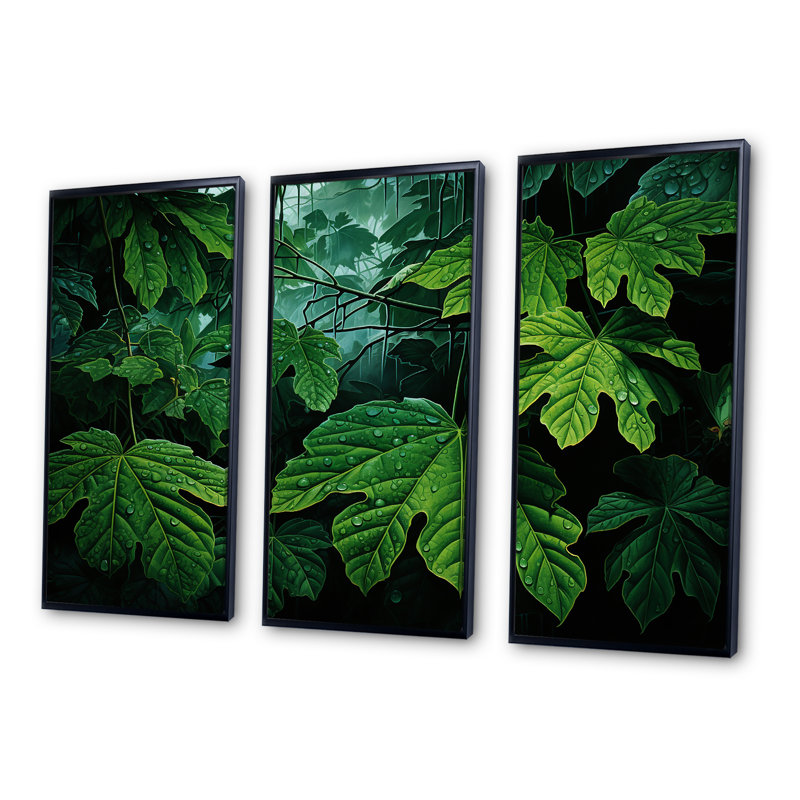 Ensemble de salon Emerald, H 28 po x l 36 po x P 1 po, Cadre flottant noir