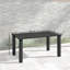 Table de salle à manger d'extérieur 59 "avec trou pour parasol, table de patio, noir
