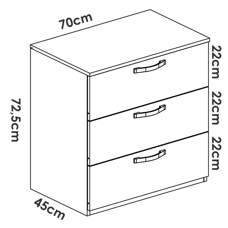 Aalana 3 - Drawer Rectangle Accent Chest