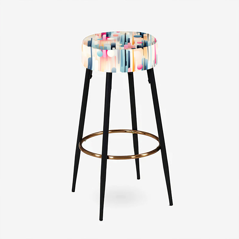 Ensemble de 2 tabourets rayés Cityscape