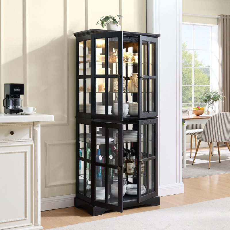 Curio Display Cabinet, Black