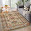 Tapis lavable antidérapant 8 x 10, tapis esthétique Boho pour le salon, la chambre à coucher, la salle à manger, le bureau, rouge