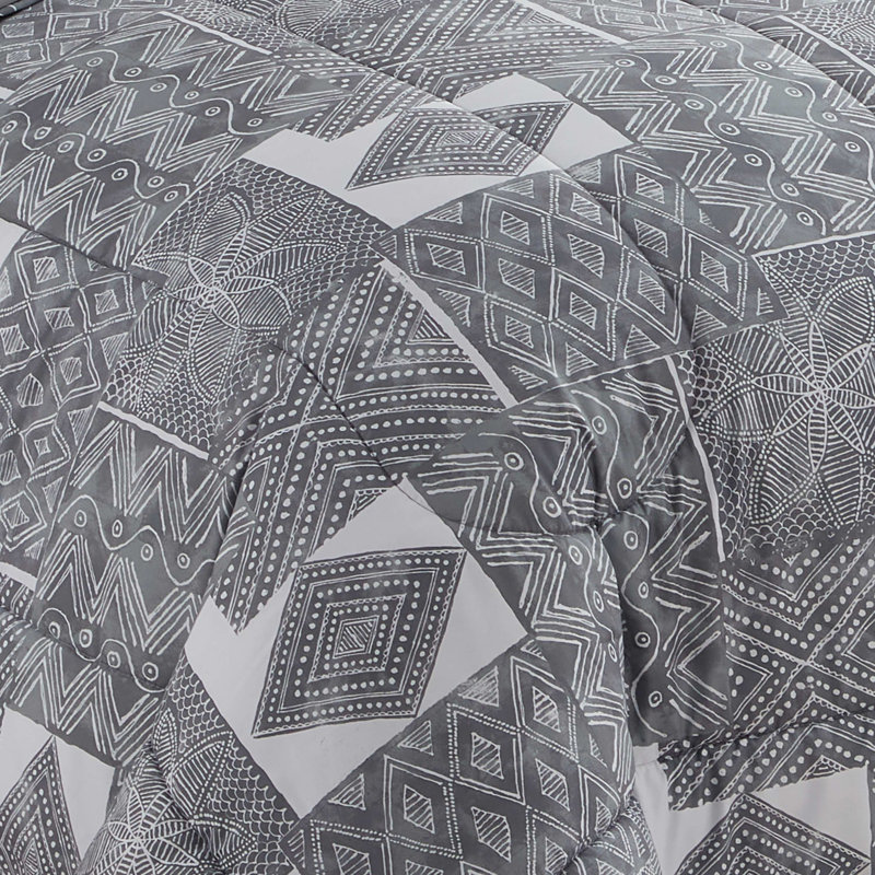 Tulsa Printed Bed In a Bag Comforter Set, King Comforter + 6 Additional Pieces