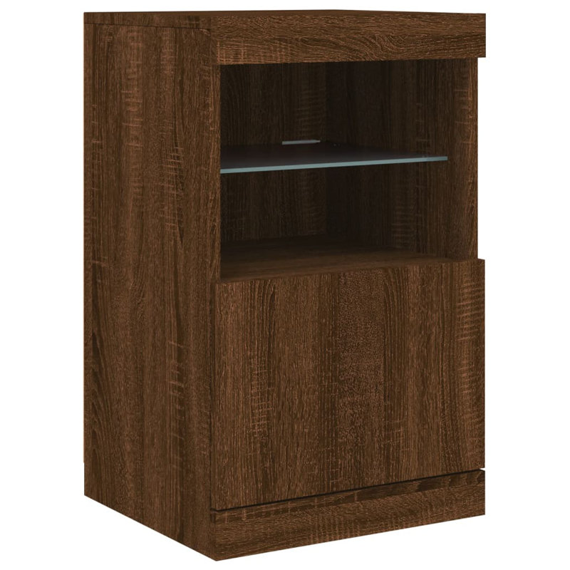 Basim 67cm H x 41cm W Standard Bookcase, Brown Oak