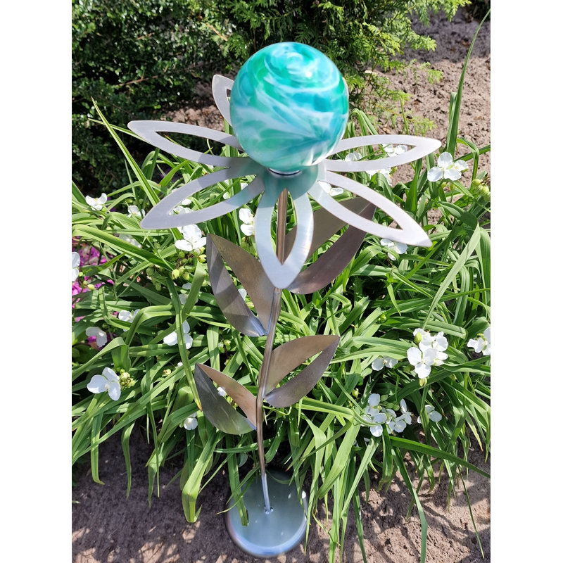 Ruxt Metal Plants & Flowers Gazing Ball