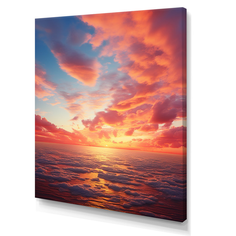 «Tillery Ocean Sunrise» sur toile, H 40 po x l 30 po x P 1,5 po, Toile tendue