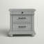 Table de chevet 3 tiroirs avec ports USB Amarilis en gris