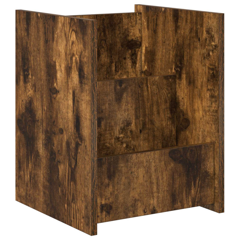 Wood Free Standing Magazine Rack, Dark Brown