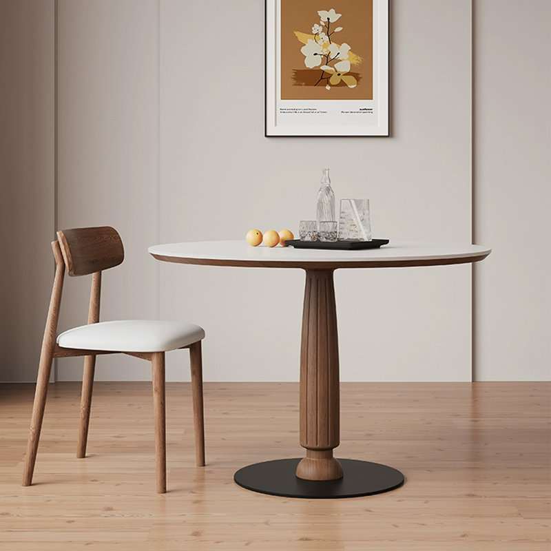 Table de salle à manger en acier au carbone, H 29,53 po x L 35,43 po x l 35,43 po, Blanc
