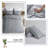 MILDLY Home essentials Super Soft Duvet Cover - 100% Washed Microfiber Comforter Cover Set 3 Pieces,Wrinkle-resistant and highly elastic-1546220864-1546220866