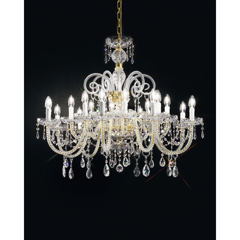 Lucce 16 - Light Candle Style Chandelier, Gold