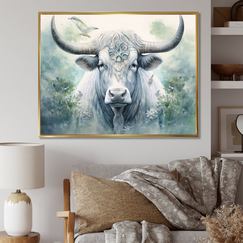 Château, art mural sur toile, impression de paysage rustique - Château rustique I, Cadre flottant doré