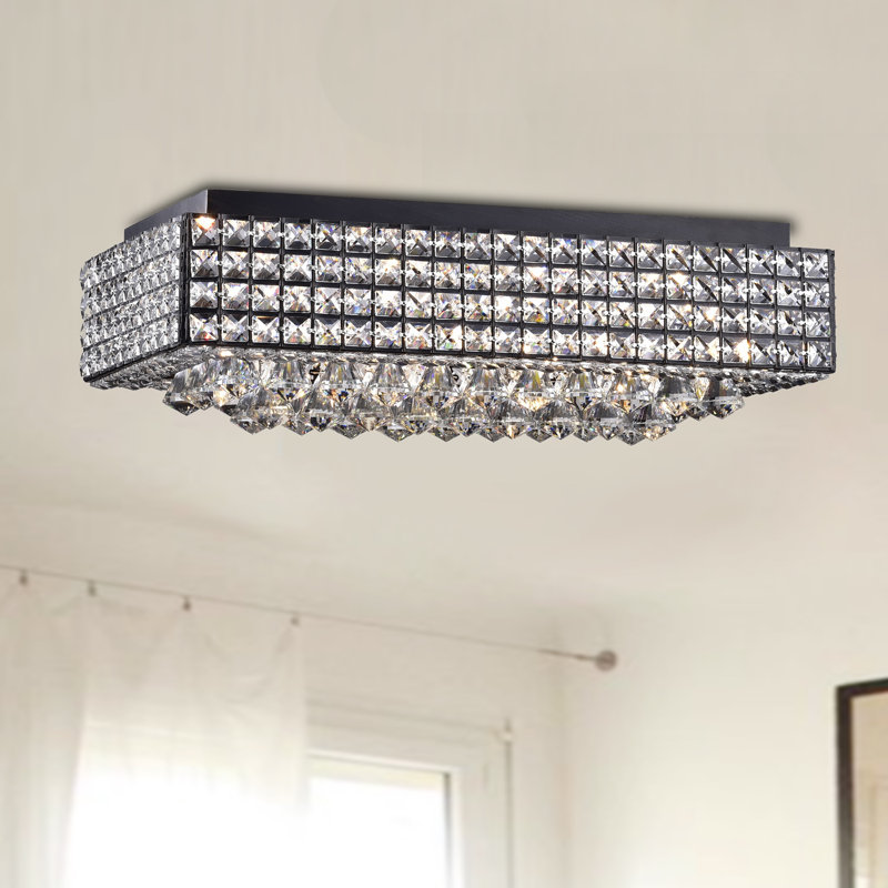 Plafonnier encastré 8 lumières 23 po Bennett, Noir