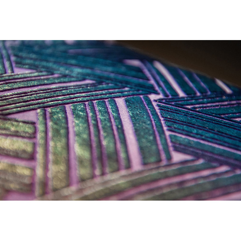 Entwined Square Velvet Pillow Cover & Insert, Peacock, 20" x 20"
