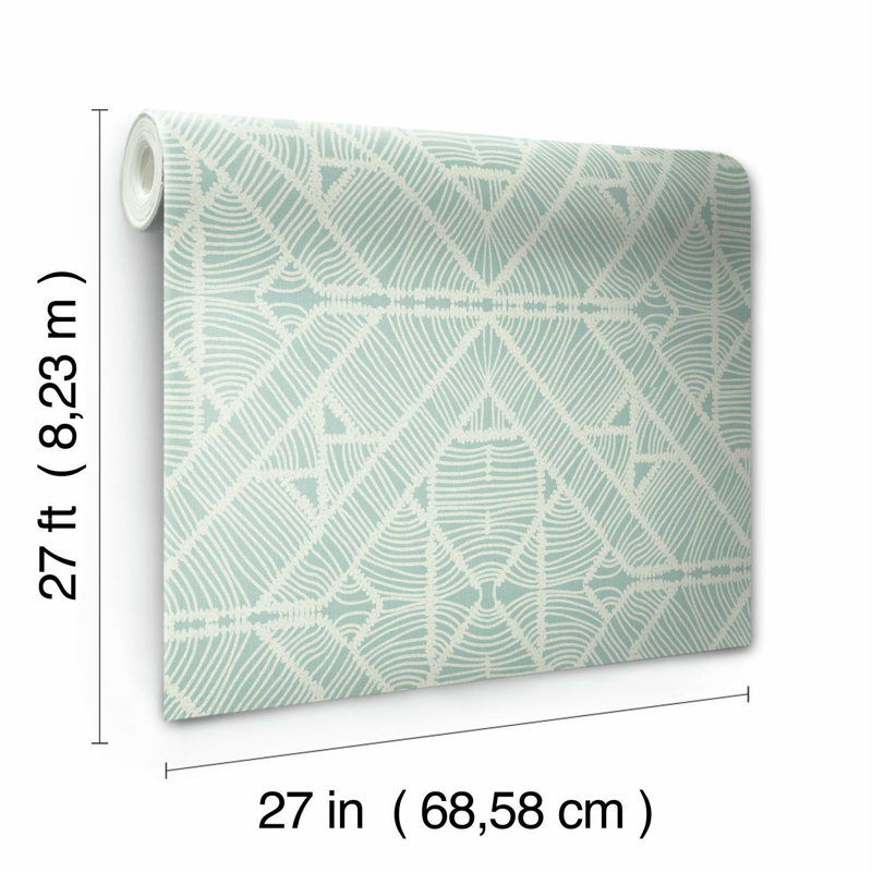 Papier peint diamant diamant, Turquoise