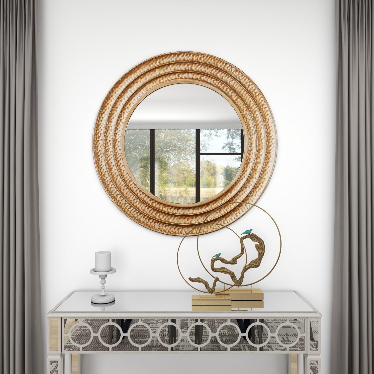 Mercer41 Schmeling Metal Circle Wall Mirror | Wayfair