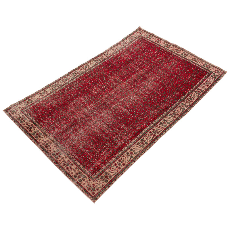Tapis rouge foncé Danuel 6 pi 5 po x 10 pi 6 po