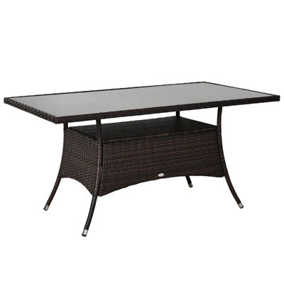 Table de salle à manger rectangulaire pour l'extérieur L 59,1 po x l 33,5 po