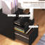 Vinsetto 3-Drawer Vertical Filing Cabinet with Lock 5 Wheels for A4-114489603