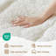 Surmatelas réversible en tissu molletonné doux, lavable à la machine, sur deux côtés, blanc cassé-1791623508