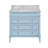 Frankfurt 36" Single Bathroom Vanity with Powder Blue Cabinet and Carrara Marble Countertop-1667135195-1667135192