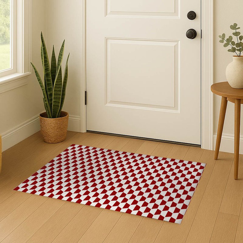 Paillasson Hex, Rouge canneberge, L 72 po x L 48 po