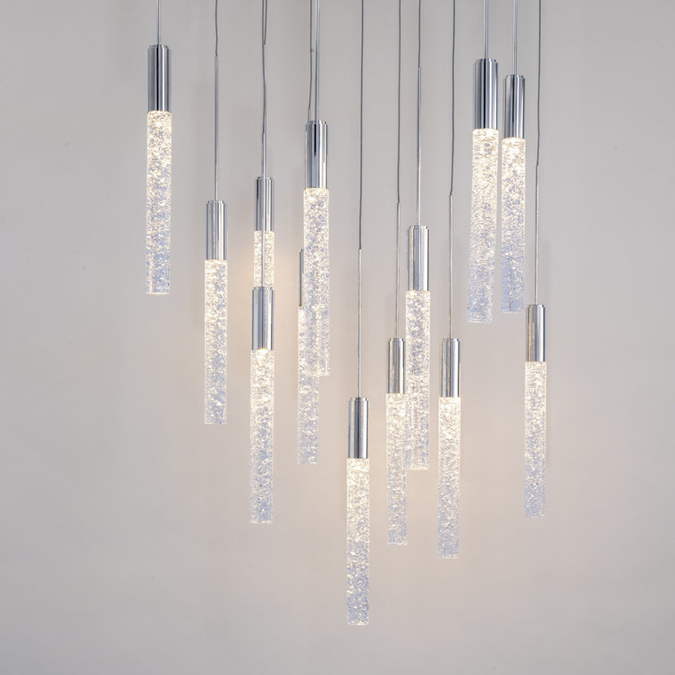 Magic LED Multi-Light Pendant With Piastra Crystal