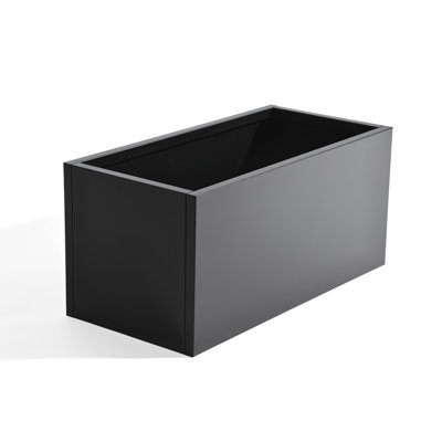Dees Metal Rectangular Planter Box with Drainage Holes, Outdoor Plant Container for Patio, Yard, or Balcony