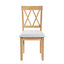 Ensemble de 4 chaises de salle à manger rembourrées avec pieds en bois massif-820126636