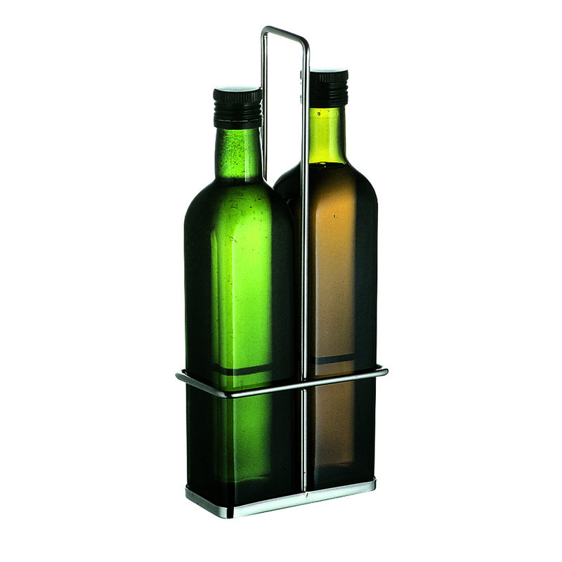Menu & Banquet Rectangular Basket for Aromatic Condiments with 2 Compartments - 6 Pieces - Stainless Steel