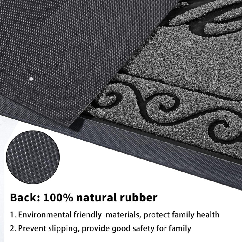 Solid Colour Polyester Kitchen Mat
