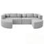 Canapé modulaire modulaire avec deux repose-pieds et coussin moelleux-504564231
