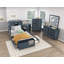 Commode de finition bleu marine avec mobilier de chambre à coucher moderne en bois 6 tiroirs 1 pièce (commode non incluse)-1444326159