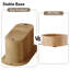 Table basse cannelée rectangulaire en bois avec rangement-963540575