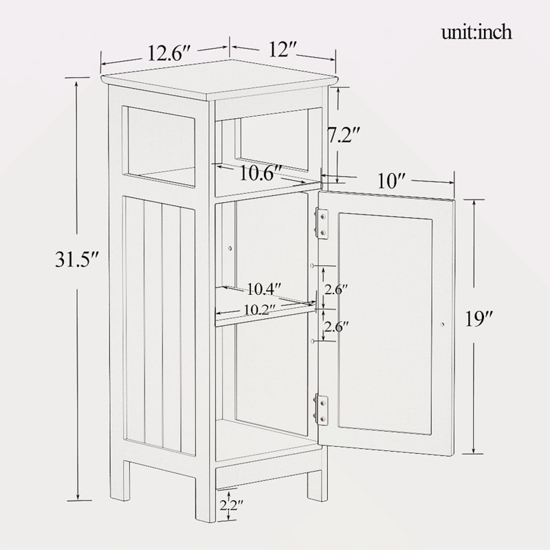 Bathroom Single Door Cabinet