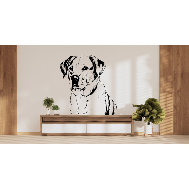 Adhésif décoratif pour chien, décor de chien, art mural, amoureux des animaux, H 23 po x l 22 po, Sarcelle