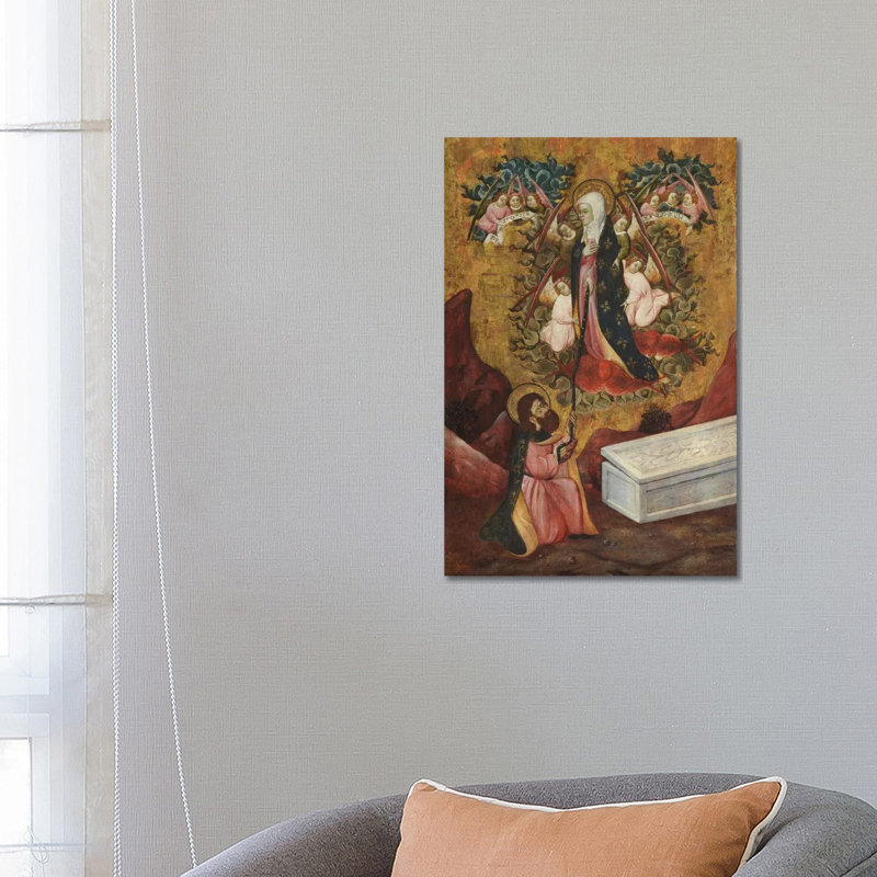 Saint Thomas Aquinas Receives The Sacred Belt From Virgin Mary - Wrapped Canvas Painting, 66.04 cm H x 45.72 cm W x 1.91 cm D