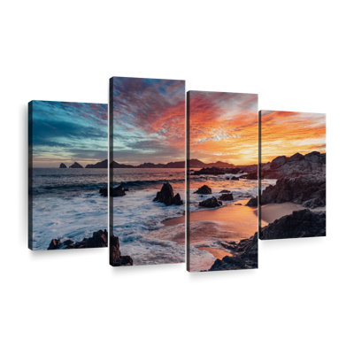 " Cabo San Lucas Rocky Beach " 4 Piece Art Set