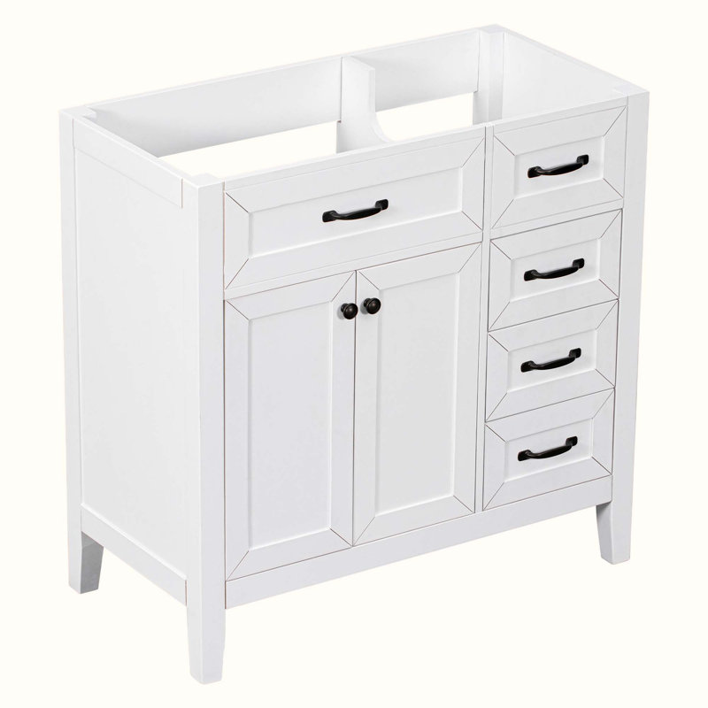 35,5 base de meuble-lavabo simple seulement, Blanc