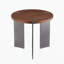 Table basse ronde en bois de chêne et pieds en métal-2014865499-2014865493