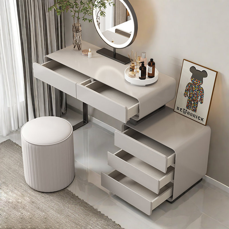 Meuble-lavabo de maquillage de luxe moderne et minimaliste