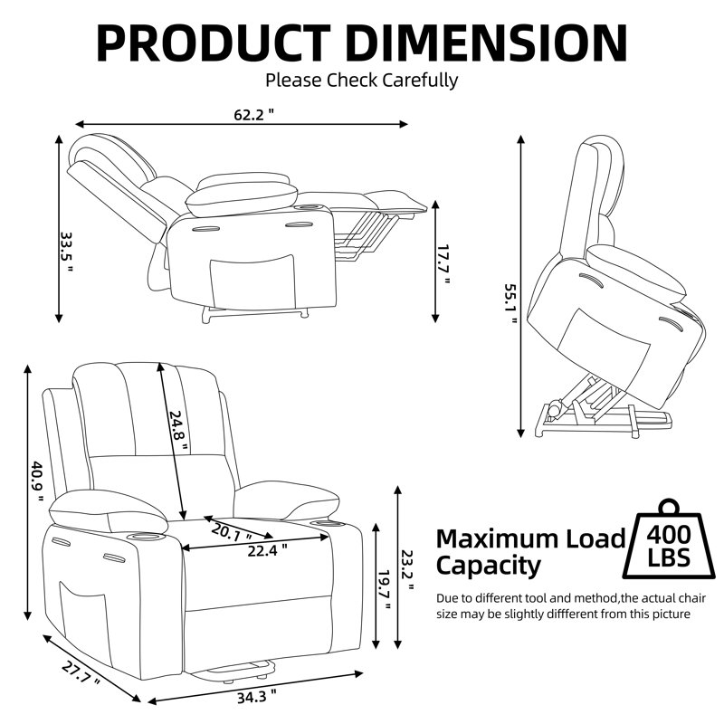 Faux Leather Heated Massage Chair