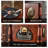 Retro Brown Record Player with Bluetooth Speaker Integrated Phonograph and CD Playback