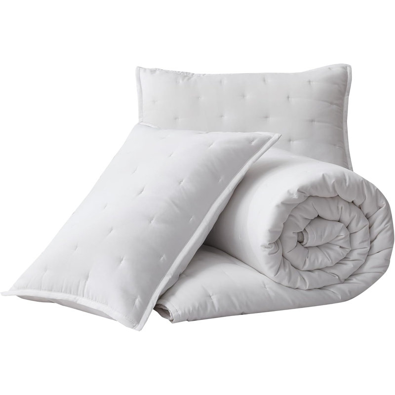 Glen Lightweight Cooling Rayon Derived from Bamboo Blended Crescent Quilt Set, Queen Quilt + 2 Standard Shams, Olive Green