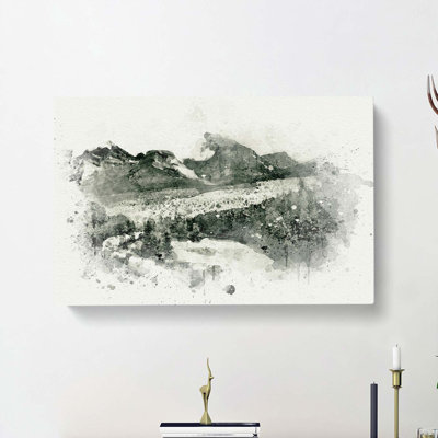 Train Through Canada In Abstract - Wrapped Canvas