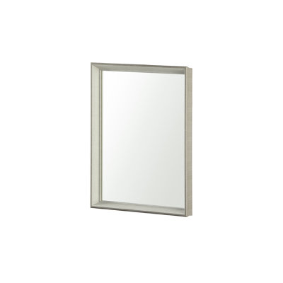 Grey Manufactured Wood Rectangle Mirror
