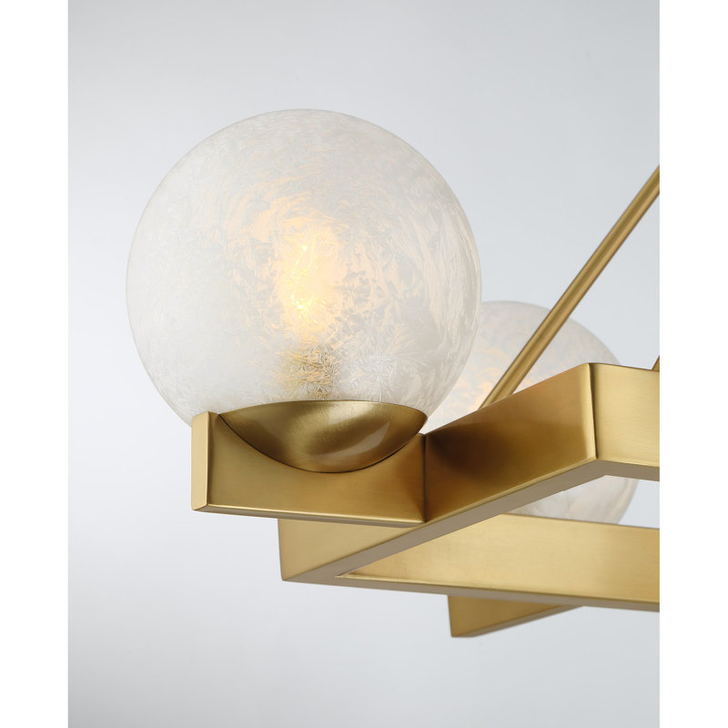 Lustre linéaire en laiton 8 lumières Darien, Laiton