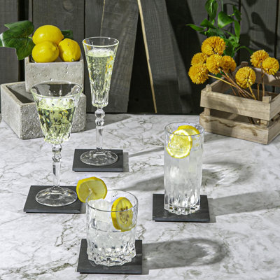 RCR Crystal - Marilyn Glassware - Modern Cut Glass Stemware Goblets
