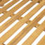 Lit de jour à trois places pour l'extérieur - Structure en bois d'acacia au fini teck avec coussins et corde plate noire, canapé de patio pour terrasse de jardin